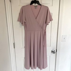 H&M pink wrap dress